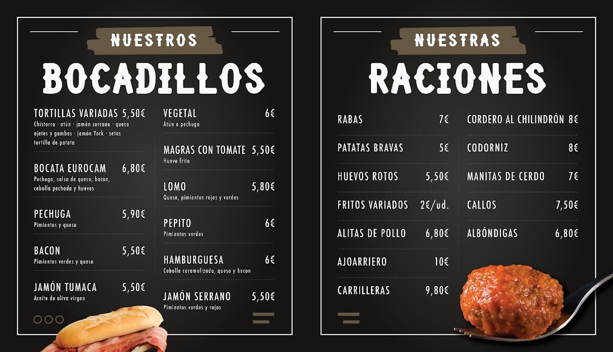 Menu Bar Restaurante Eurocam Pamplona-1